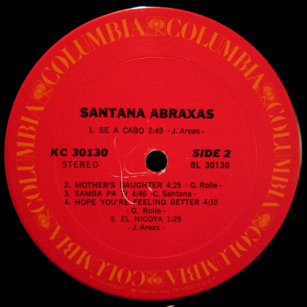 Santana - Abraxas (Vinyl, LP, Album, Stereo) Good Plus (G+) / Good (G)
