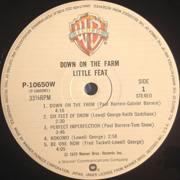 Little Feat - Down On The Farm = ダウン・オン・ザ・ファーム (Vinyl, LP, Album)