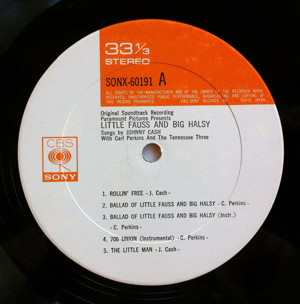 Johnny Cash - Little Fauss And Big Halsy (Vinyl, LP, Album, Stereo) Very Good Plus (VG+) / Good Plus (G+)