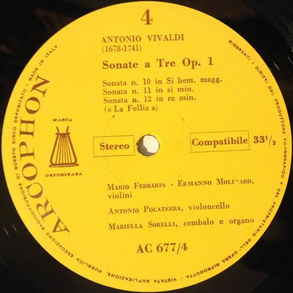 Antonio Vivaldi - Suonate Da Camera A Tre - Opera Prima (2xVinyl, LP) Very Good (VG) / Very Good (VG)