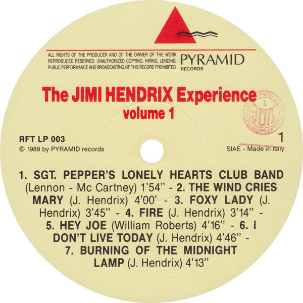 The Jimi Hendrix Experience - The Wild Man Of Pop Plays - Volume 1 (Vinyl, LP, Compilation, Unofficial Release) Very Good (VG) / Very Good Plus (VG+)