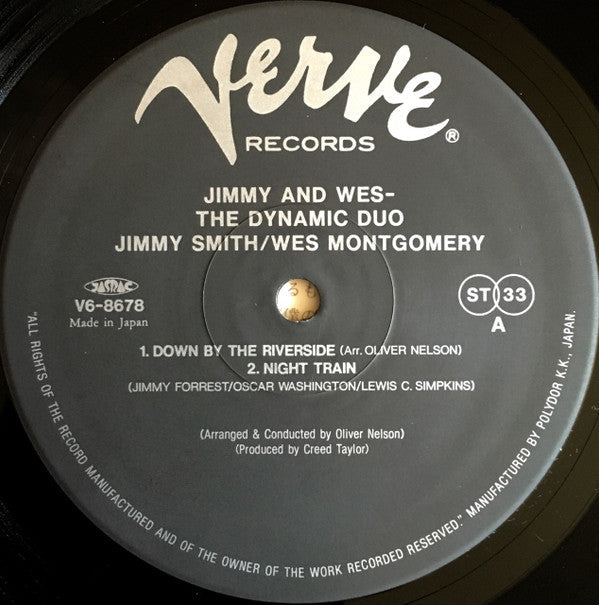 Jimmy Smith - Jimmy & Wes - The Dynamic Duo (Vinyl, LP, Album, Reissue, Stereo) Very Good Plus (VG+) / Very Good Plus (VG+)