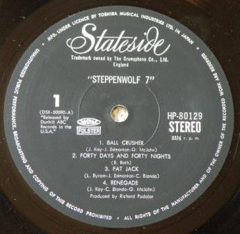 Steppenwolf - Steppenwolf 7 (Vinyl, LP, Stereo) Good Plus (G+) / Good (G)