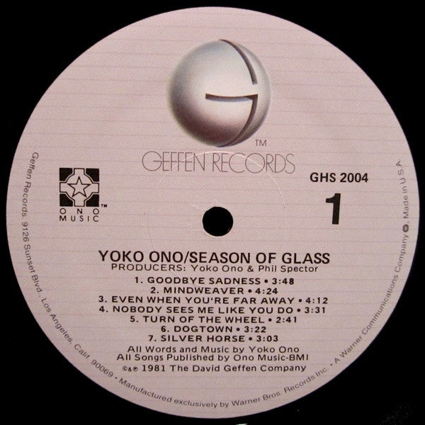 Yoko Ono - Season Of Glass (Vinyl, LP, Album, Special Edition) Very Good (VG) / Very Good (VG)