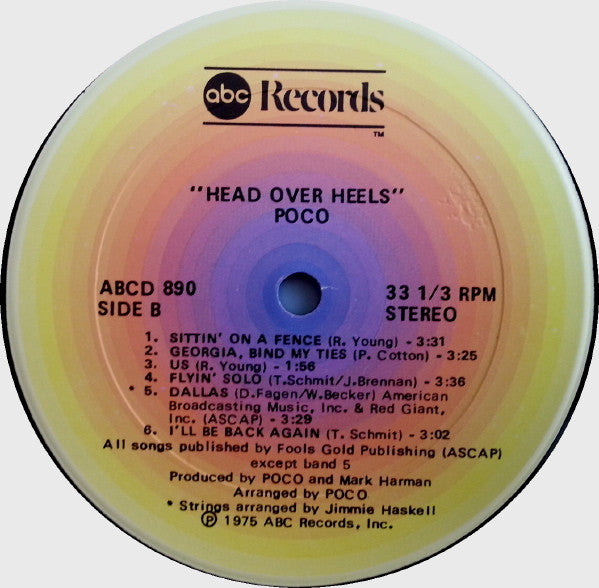 Poco (3) - Head Over Heels (Vinyl, LP, Album, Stereo) Very Good Plus (VG+) / Very Good Plus (VG+)