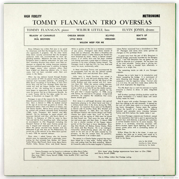 Tommy Flanagan Trio - Overseas (Vinyl, LP, Album, Reissue, Mono)