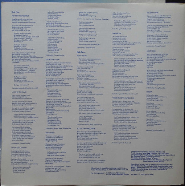 Chris de Burgh - The Getaway (Vinyl, LP, Album, Promo) Very Good (VG) / Good Plus (G+)