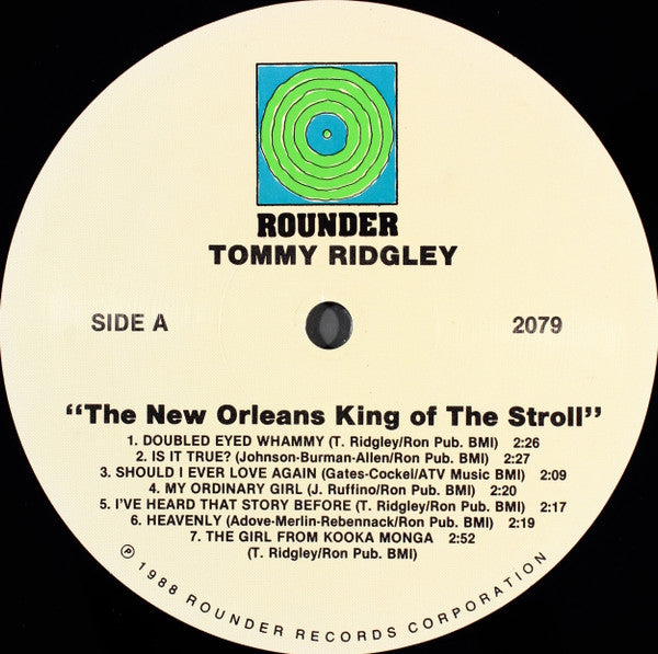 Tommy Ridgley - The New Orleans King Of Stroll (Vinyl, LP, Compilation) Very Good Plus (VG+) / Good Plus (G+)