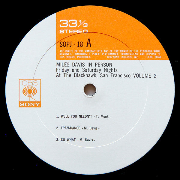 Miles Davis - In Person, Saturday Night At The Blackhawk, San Franc...