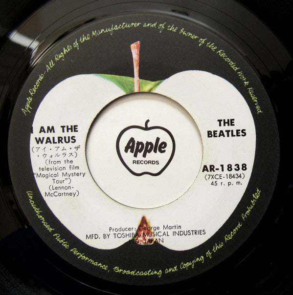 The Beatles - Hello Goodbye = ハロー・グッドバイ /   I Am The Walrus  = アイ・アム・ザ・ヴォルラス (Vinyl, 7", 45 RPM, Single, Reissue) Very Good Plus (VG+) / Very Good (VG)