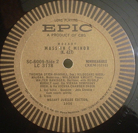 Wolfgang Amadeus Mozart - Mass In C Minor (K. 427) (2xVinyl, LP, Album) Very Good (VG) / Very Good (VG)