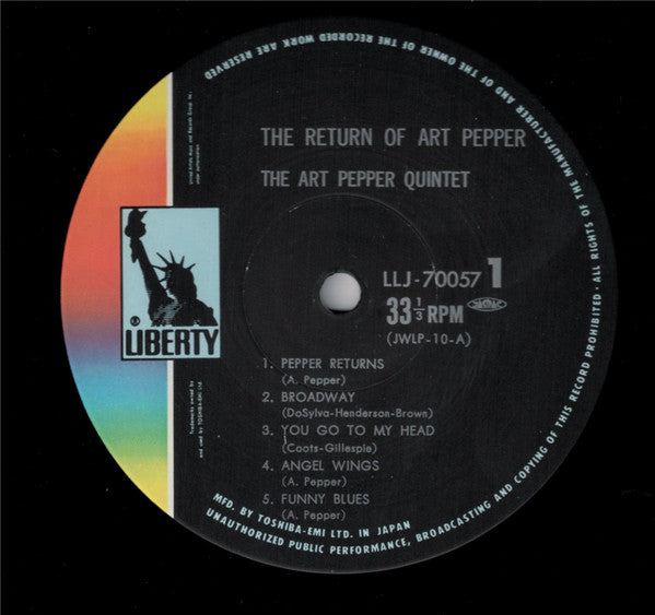 Art Pepper - The Return Of Art Pepper (Vinyl, LP, Album, Reissue)