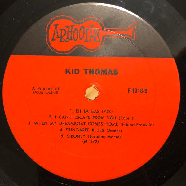 Kid Thomas And His Creole Jazz Band - Kid Thomas (Vinyl, LP, Album, Mono) Very Good (VG) / Very Good Plus (VG+)