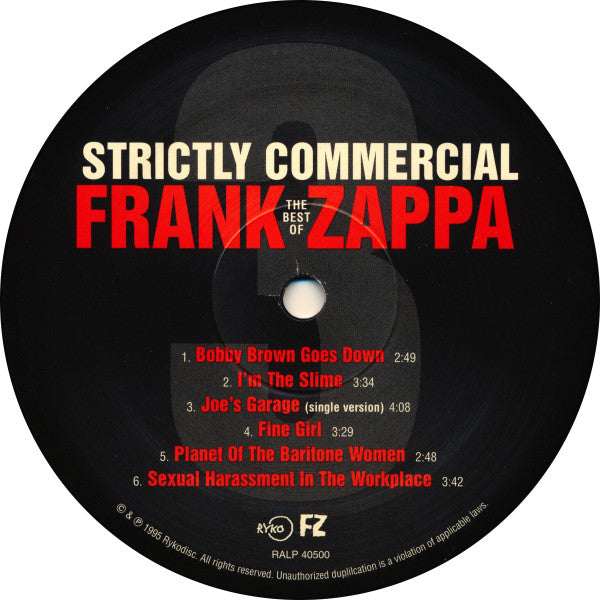 Frank Zappa - Strictly Commercial (The Best Of Frank Zappa) (2xVinyl, LP, Compilation, Limited Edition, Numbered) Very Good (VG) / Very Good Plus (VG+)
