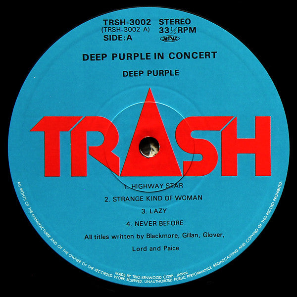 Deep Purple - Deep Purple In Concert (Vinyl, LP, Album, Stereo)