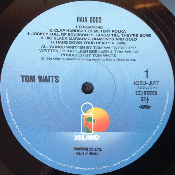 Tom Waits - Rain Dogs = レイン・ドッグ (Vinyl, LP, Album) Very Good Plus (VG+) / Very Good Plus (VG+)