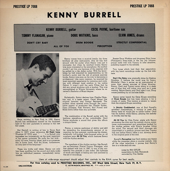Kenny Burrell - Kenny Burrell (Vinyl, LP, Album, Reissue, Mono) Very Good (VG) / Very Good Plus (VG+)