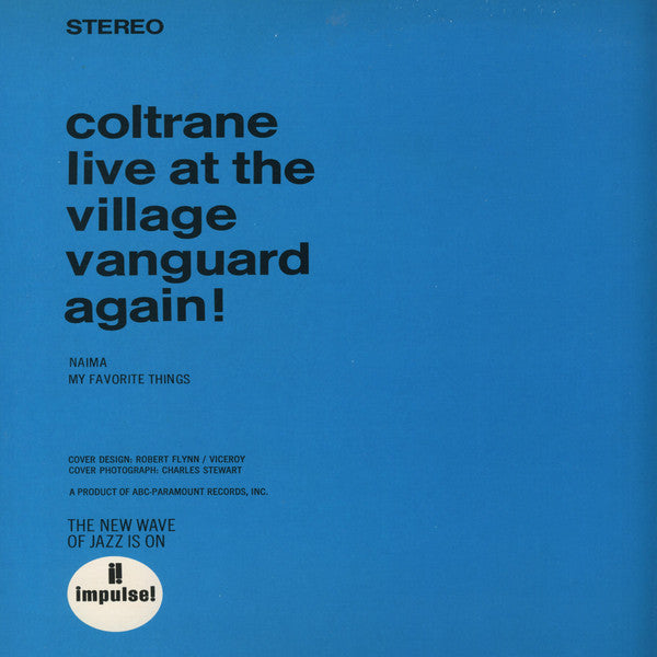 John Coltrane - Live At The Village Vanguard Again! (Vinyl, LP, Album, Reissue, Stereo) Very Good Plus (VG+) / Very Good Plus (VG+)
