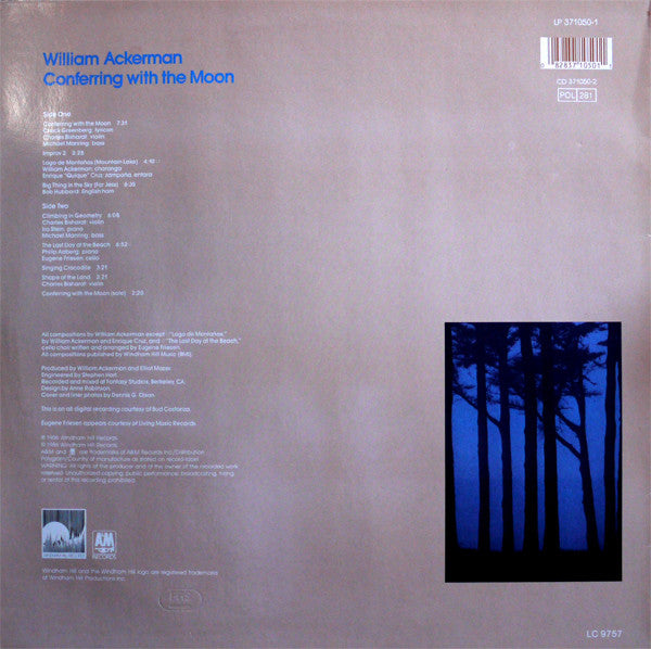 William Ackerman - Conferring With The Moon (Vinyl, LP, Album, Stereo) Very Good Plus (VG+) / Very Good Plus (VG+)