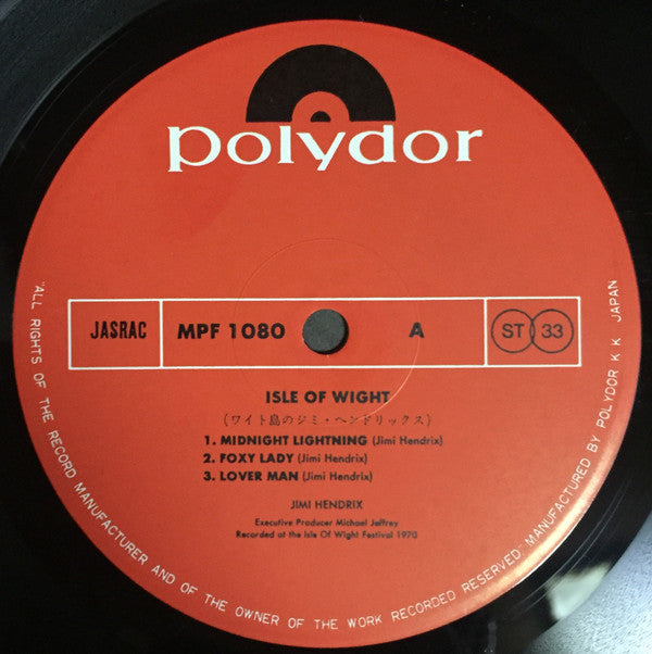 Jimi Hendrix - Isle Of Wight (Vinyl, LP, Album, Reissue, Stereo) Very Good (VG) / Fair (F)