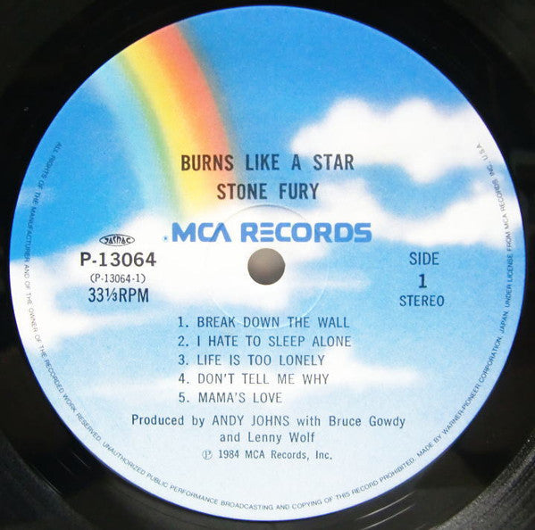 Stone Fury - Burns Like A Star (Vinyl, LP, Album)