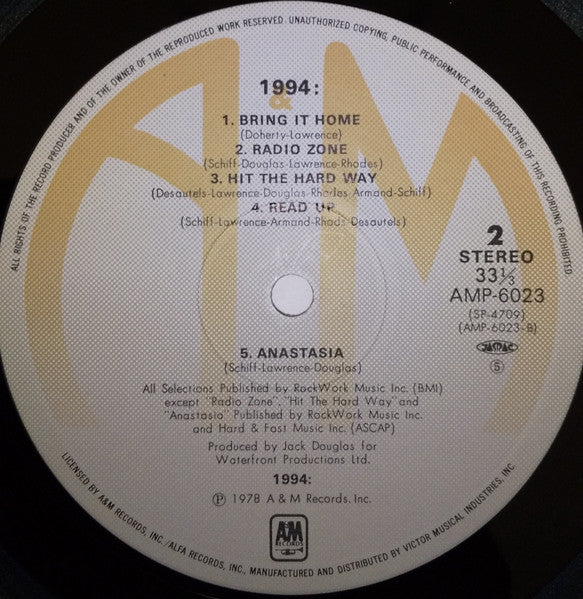 1994: - 1994: (Vinyl, LP, Album) Very Good Plus (VG+) / Very Good Plus (VG+)