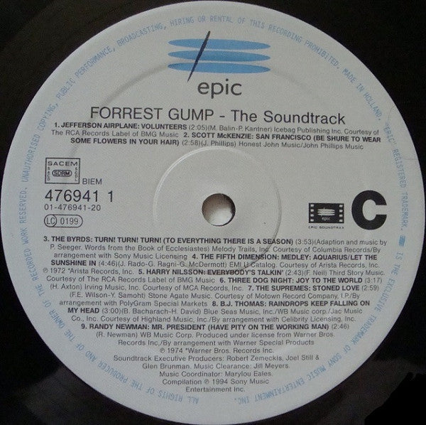 Various - Forrest Gump (The Soundtrack) (2xVinyl, LP, Compilation) Very Good Plus (VG+) / Very Good (VG)