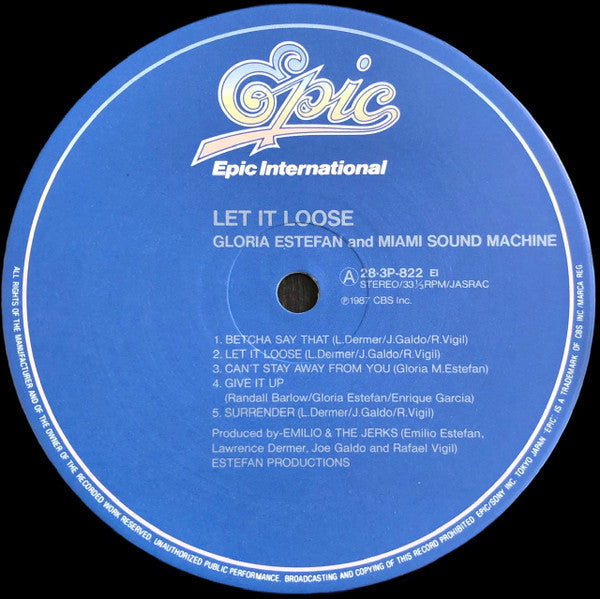 Miami Sound Machine - Let It Loose (Vinyl, LP, Album, Stereo) Very Good Plus (VG+) / Very Good Plus (VG+)