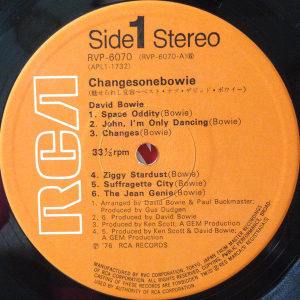 David Bowie - Changesonebowie (Vinyl, LP, Compilation) Very Good (VG) / Very Good (VG)
