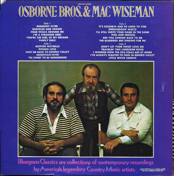The Osborne Brothers - The Essential Bluegrass Album (2xVinyl, LP, Album, Compilation) Very Good (VG) / Very Good (VG)