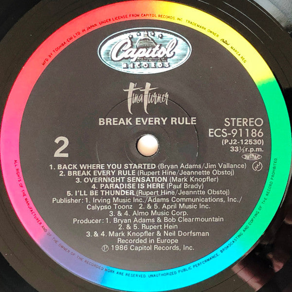Tina Turner - Break Every Rule (Vinyl, LP, Album)