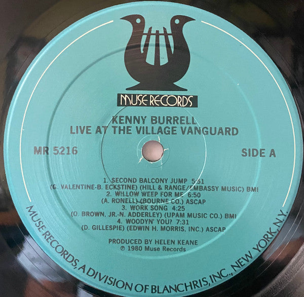Kenny Burrell - Live At The Village Vanguard (Vinyl, LP, Album, Stereo) Very Good (VG) / Very Good (VG)