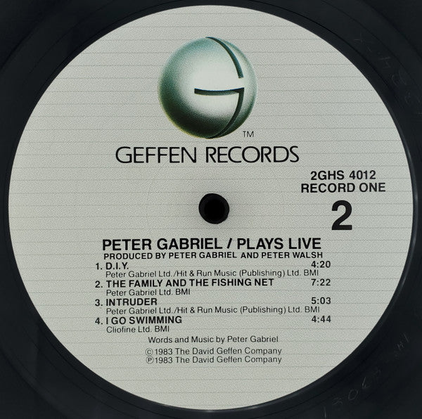 Peter Gabriel - Plays Live (Vinyl, LP, Album)