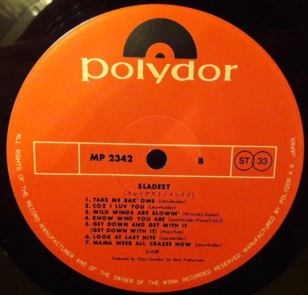 Slade - Sladest (Vinyl, LP, Compilation)