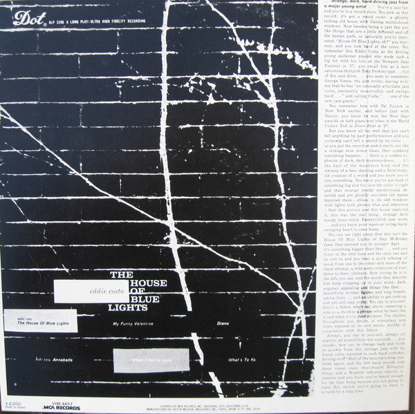 Eddie Costa - The House Of Blue Lights (Vinyl, LP, Reissue, Stereo) Very Good Plus (VG+) / Very Good Plus (VG+)