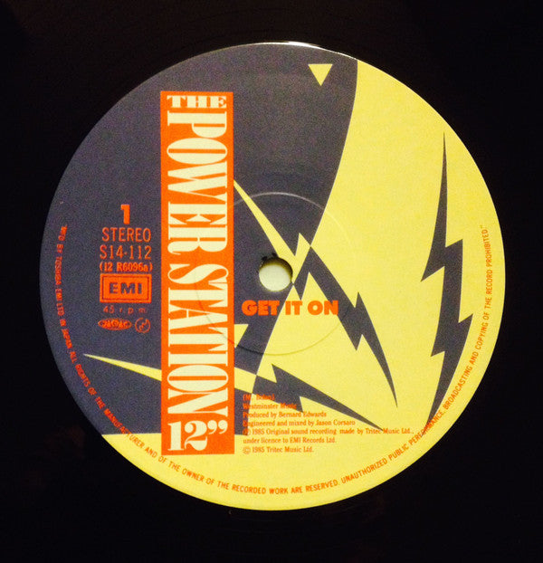 The Power Station - Get It On (Vinyl, 12", 45 RPM, Maxi-Single) Very Good (VG) / Very Good (VG)