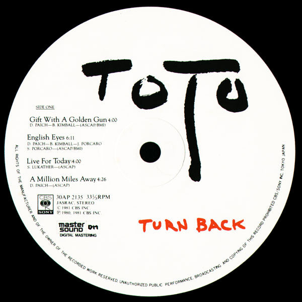 Toto - Turn Back (Vinyl, LP, Album, Stereo)