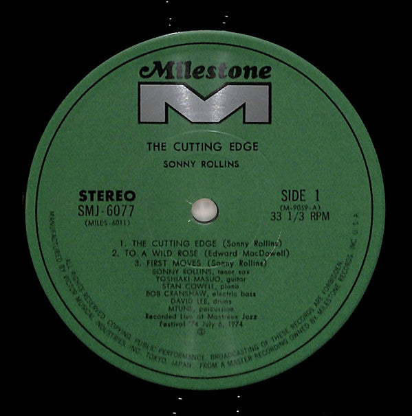 Sonny Rollins - The Cutting Edge (Vinyl, LP, Album)