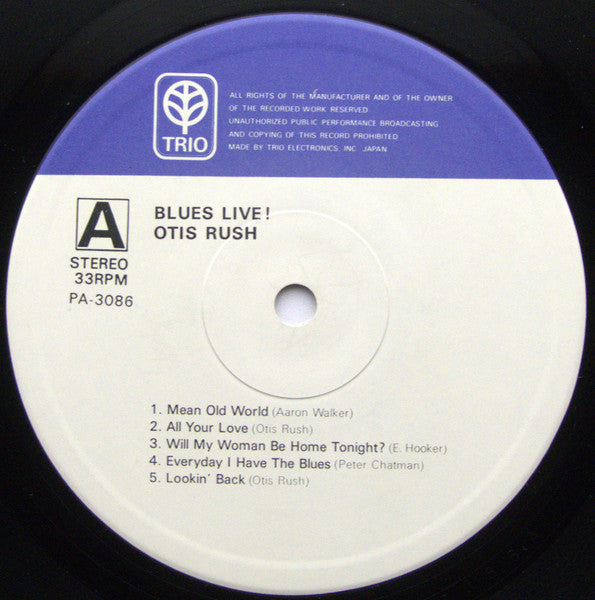 Otis Rush - Blues Live! (Vinyl, LP, Album) Very Good Plus (VG+) / Very Good Plus (VG+)