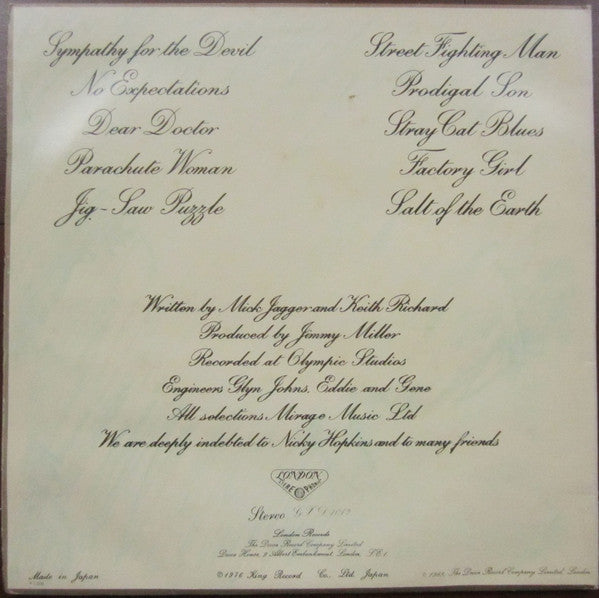 The Rolling Stones - Beggars Banquet (Vinyl, Album, LP, Reissue) Very Good (VG) / Very Good Plus (VG+)