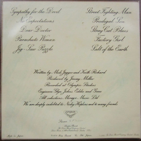 The Rolling Stones - Beggars Banquet (Vinyl, Album, LP, Reissue) Very Good Plus (VG+) / Very Good Plus (VG+)