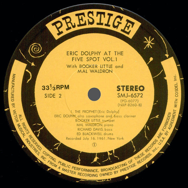 Eric Dolphy - At The Five Spot, Volume I. (Vinyl, LP, Album, Stereo...