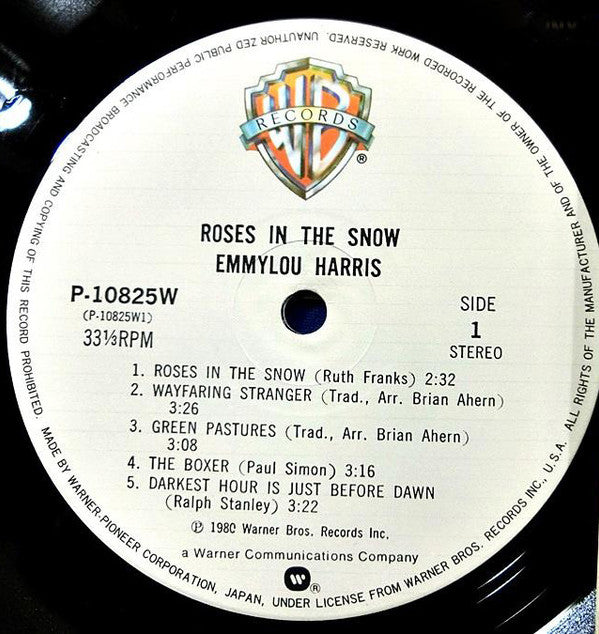 Emmylou Harris - Roses In The Snow (Vinyl, LP, Album, Stereo)