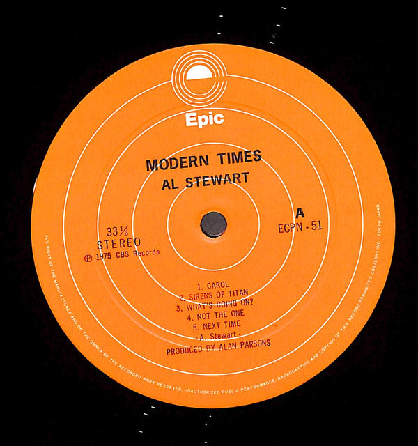 Al Stewart - Modern Times (Vinyl, LP, Album) Very Good (VG) / Very Good (VG)