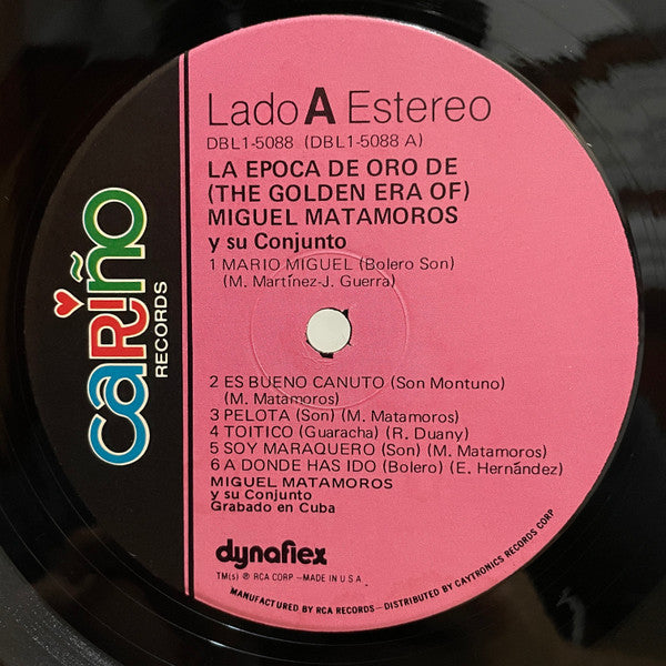 Conjunto Matamoros - La Epoca De Oro De (The Golden Era Of) Miguel Matamoros Y Su Conjunto (1948-1950) (Vinyl, LP, Stereo) Good Plus (G+) / Very Good (VG)
