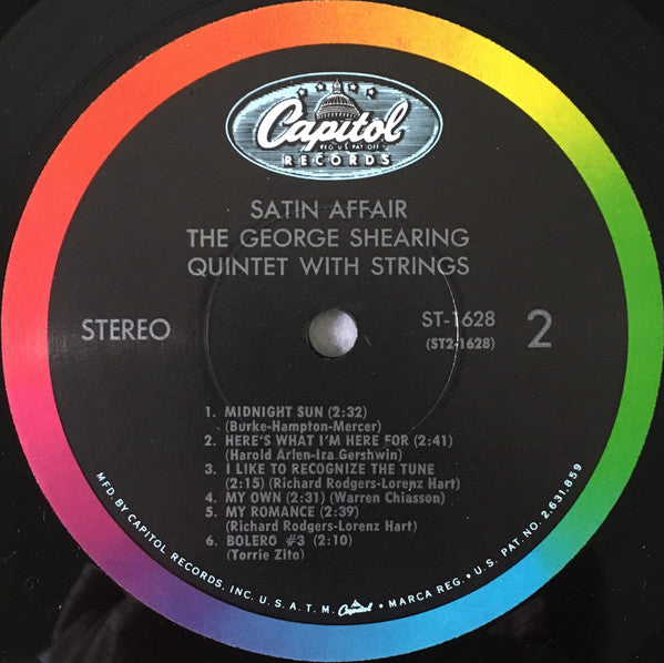 The George Shearing Quintet - Satin Affair (Vinyl, LP, Album, Repress, Stereo) Good Plus (G+) / Fair (F)