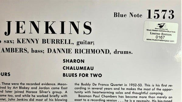 John Jenkins (2) - John Jenkins With Kenny Burrell (2xVinyl, LP, 45 RPM, Album, Limited Edition, Numbered, Reissue, Remastered, Mono) Good Plus (G+) / Near Mint (NM or M-)