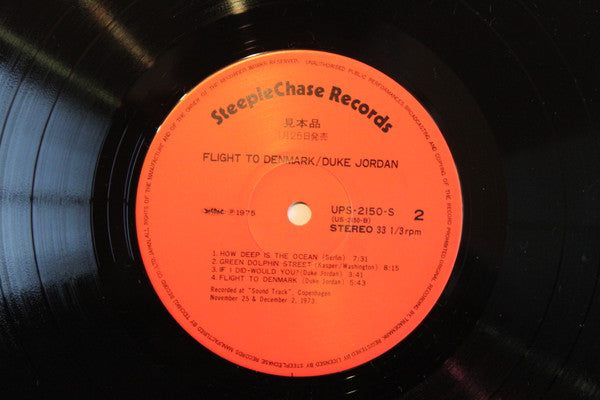 Duke Jordan - Flight To Denmark (Vinyl, LP, Album, Stereo)