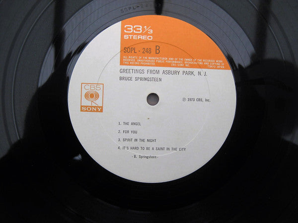 Bruce Springsteen - Greetings From Asbury Park NJ (Vinyl, LP, Album) Very Good Plus (VG+) / Very Good (VG)