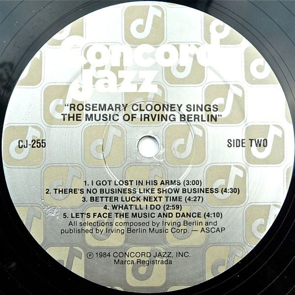 Rosemary Clooney - Sings The Music Of Irving Berlin (Vinyl, LP, Album)